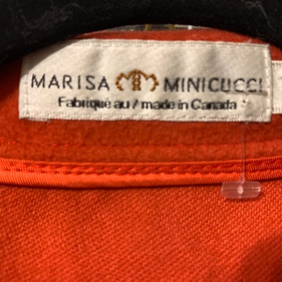 MARISA MINICUCCI Red Virgin Wool Button Front Coat Jacket * sz 10 - Picture 8 of 8